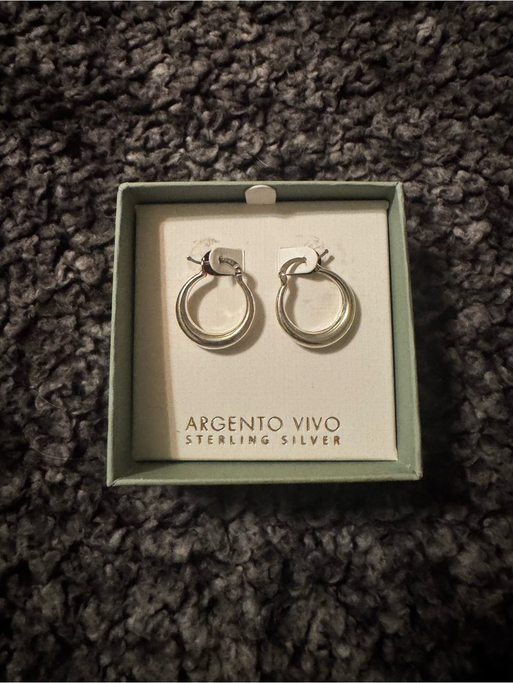 Argento Vivo Sterling Silver Small Hoop Earrings - Silver New!!!